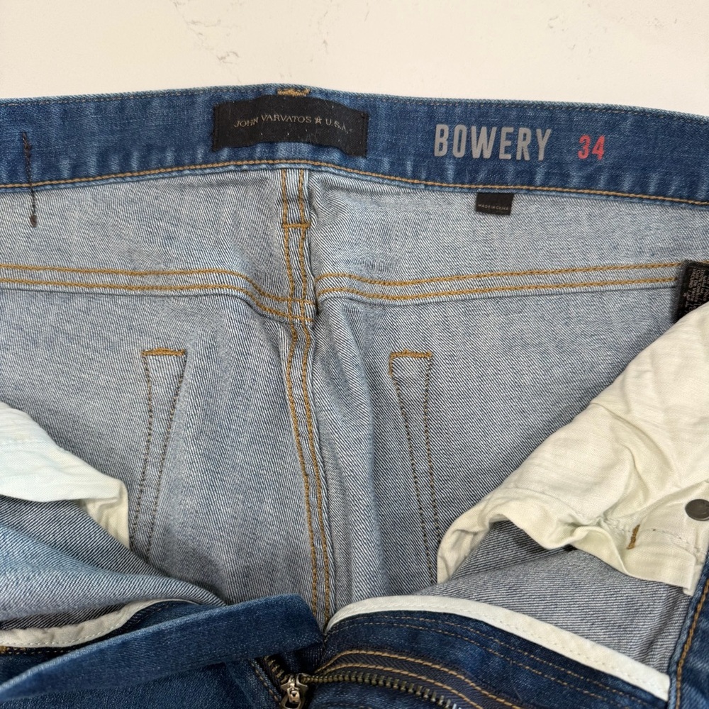 John Varvatos Men’s Bowery Slim Straight Fit Jeans 34x32 - Picture 5 of 10